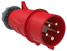 Вилка кабельная переносная IEK Magnum ССИ-015 16А 3Р+РЕ+N 400В IР44 красный картинка 